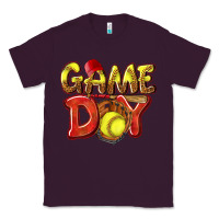Plum Game Day Softball Classic Tee - NancyCooperArtShop