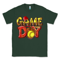 Sports Green Game Day Softball Classic Tee - NancyCooperArtShop