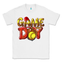 White Game Day Softball Classic Tee - NancyCooperArtShop