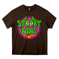 Chocolate Brown spooky mimi Heavy Core Tee - BundleAndBundleShop