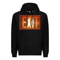 Black exit sign   hippie Premium Hoodie - lanVoArt