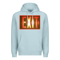 Blue Mist exit sign   hippie Premium Hoodie - lanVoArt