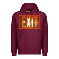 Burgundy exit sign   hippie Premium Hoodie - lanVoArt
