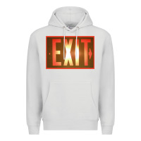 Dove Grey exit sign   hippie Premium Hoodie - lanVoArt