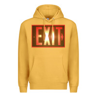 Mustard exit sign   hippie Premium Hoodie - lanVoArt