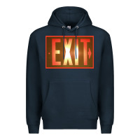 Navy exit sign   hippie Premium Hoodie - lanVoArt