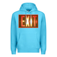 Ocean Blue exit sign   hippie Premium Hoodie - lanVoArt