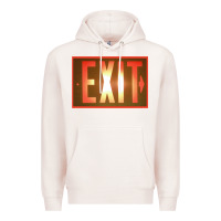 Pale Pink exit sign   hippie Premium Hoodie - lanVoArt