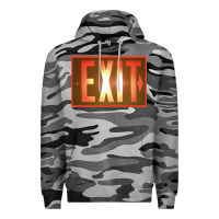 Slate Camo exit sign   hippie Premium Hoodie - lanVoArt