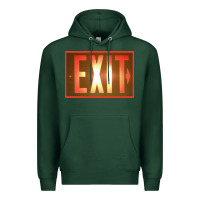 Sports Green exit sign   hippie Premium Hoodie - lanVoArt