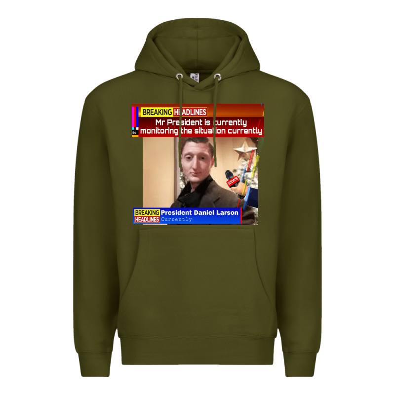 Daniel Larson Monitoring The Situation   Vintage Premium Hoodie by lanVoArt | Teevron
