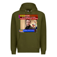Army Green daniel larson monitoring the situation   vintage Premium Hoodie - lanVoArt