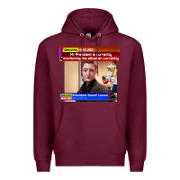 Burgundy daniel larson monitoring the situation   vintage Premium Hoodie - lanVoArt