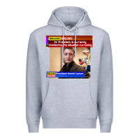 Heather Grey daniel larson monitoring the situation   vintage Premium Hoodie - lanVoArt