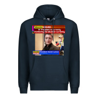Navy daniel larson monitoring the situation   vintage Premium Hoodie - lanVoArt