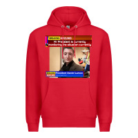 Red daniel larson monitoring the situation   vintage Premium Hoodie - lanVoArt