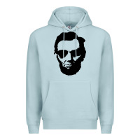 Blue Mist cool abe lincoln with aviator sunglasses black Premium Hoodie - lanVoArt