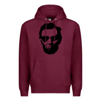 Burgundy cool abe lincoln with aviator sunglasses black Premium Hoodie - lanVoArt