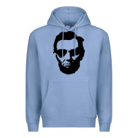Colony Blue cool abe lincoln with aviator sunglasses black Premium Hoodie - lanVoArt