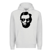 Dove Grey cool abe lincoln with aviator sunglasses black Premium Hoodie - lanVoArt