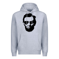 Heather Grey cool abe lincoln with aviator sunglasses black Premium Hoodie - lanVoArt