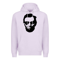 Lilac cool abe lincoln with aviator sunglasses black Premium Hoodie - lanVoArt