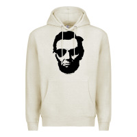 Oatmeal Heather cool abe lincoln with aviator sunglasses black Premium Hoodie - lanVoArt
