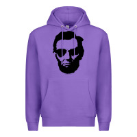 Purple cool abe lincoln with aviator sunglasses black Premium Hoodie - lanVoArt