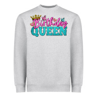 Heather Grey birthday queen Heavyweight Sweatshirt - BundleAndBundleShop