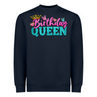 Navy birthday queen Heavyweight Sweatshirt - BundleAndBundleShop