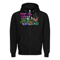 Black happy easter day truck Zipper Hoodie - CowhideDigitalArt