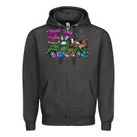 Charcoal Heather happy easter day truck Zipper Hoodie - CowhideDigitalArt