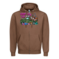 Chestnut happy easter day truck Zipper Hoodie - CowhideDigitalArt