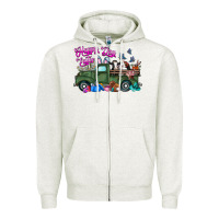 Oatmeal Heather happy easter day truck Zipper Hoodie - CowhideDigitalArt