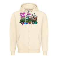 Sandshell happy easter day truck Zipper Hoodie - CowhideDigitalArt