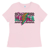 Bubblegum Pink mama techno lightning bolt Ladies Tee - Jasminsmagicworld