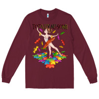 Burgundy totally au some Long Sleeve Tee - CowGirlArtShop