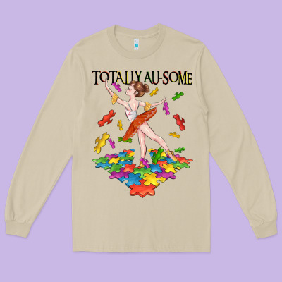 Totally Au Some Long Sleeve Tee Designed By Cowgirlartshop