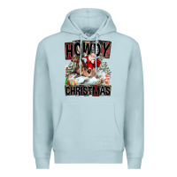 Blue Mist Howdy Christmas Rodeo Santa Premium Hoodie - FaDigitalArtStudio