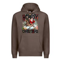 Coffee Howdy Christmas Rodeo Santa Premium Hoodie - FaDigitalArtStudio