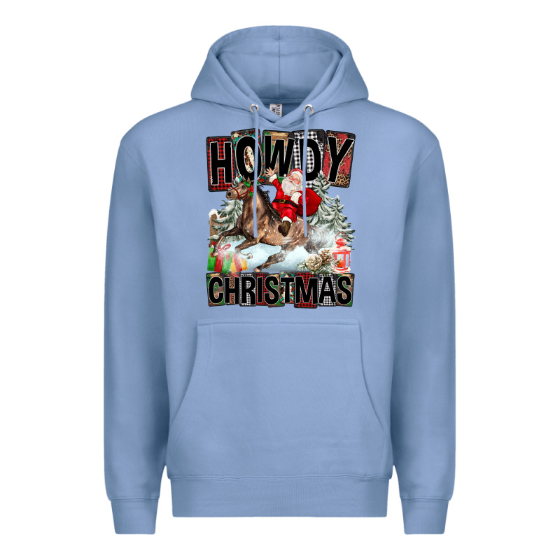 Howdy Christmas Rodeo Santa Premium Hoodie by FaDigitalArtStudio | Teevron