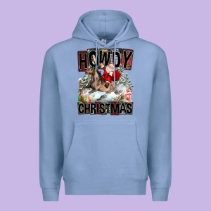 Howdy Christmas Rodeo Santa Premium Hoodie Designed By Fadigitalartstudio
