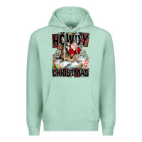 Seafoam Howdy Christmas Rodeo Santa Premium Hoodie - FaDigitalArtStudio