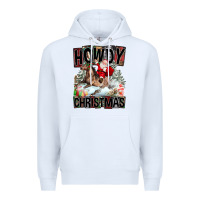 White Howdy Christmas Rodeo Santa Premium Hoodie - FaDigitalArtStudio
