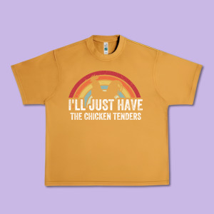I'll Just Have The Chicken Tenders Urban Heavy Tee Designed By Lanvoart