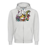 Dove Grey Happy Easter Zipper Hoodie - CowhideDigitalArt