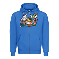 True Royal Happy Easter Zipper Hoodie - CowhideDigitalArt