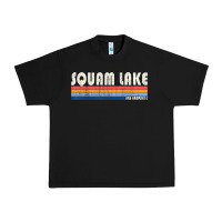 Black Vintage 70S 80S Style Squam Lake Nh Urban Heavy Tee - lanVoArt