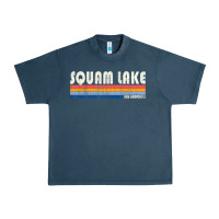 Midnight Navy Vintage 70S 80S Style Squam Lake Nh Urban Heavy Tee - lanVoArt