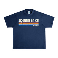 Navy Vintage 70S 80S Style Squam Lake Nh Urban Heavy Tee - lanVoArt